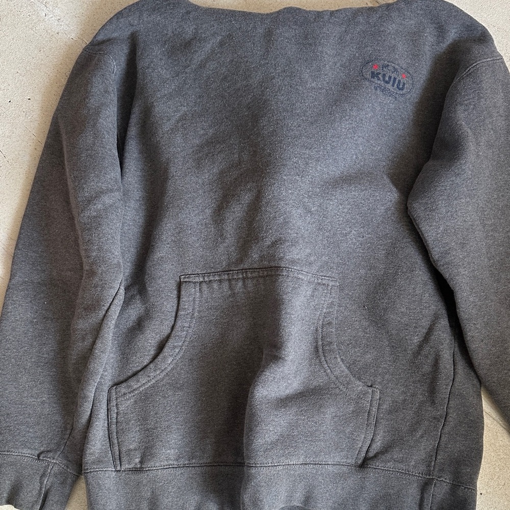 KUIU Gray Sweatshirt with Red Accents